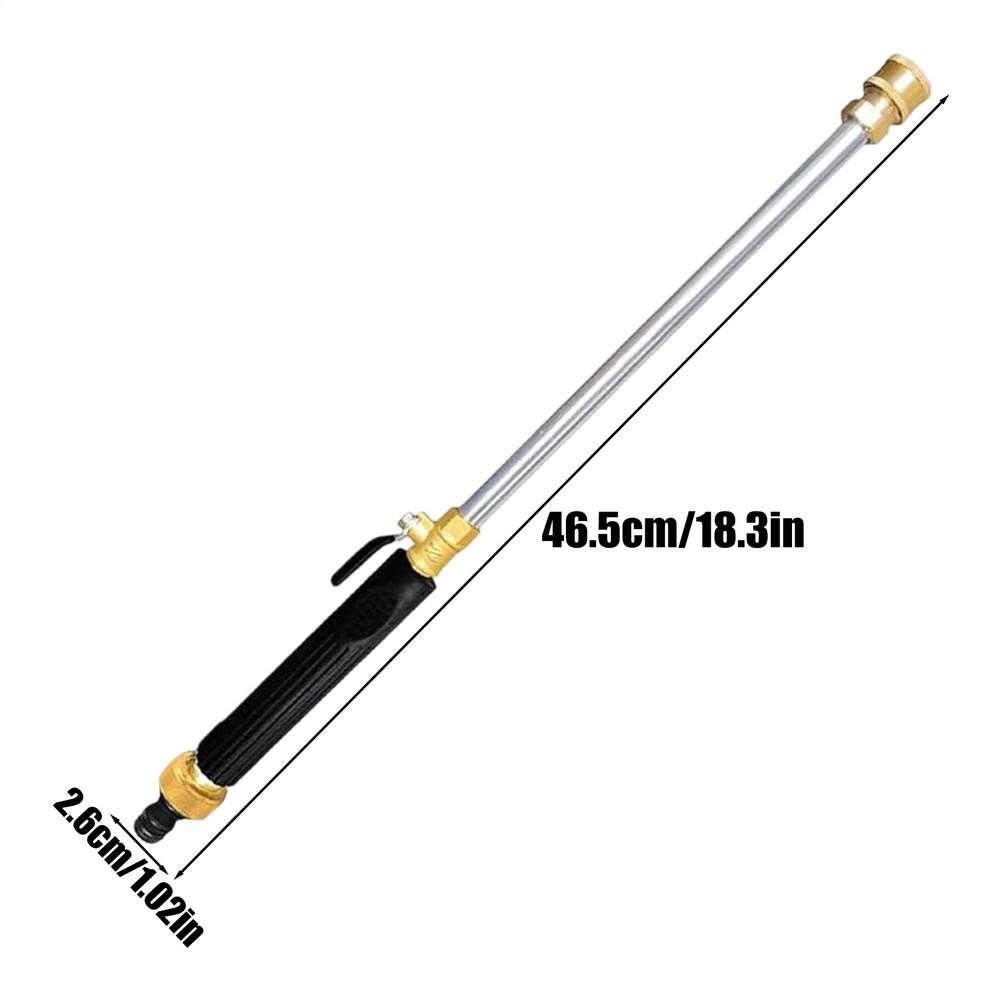 

High Pressure Washer Wand Adjustable Sprayer High Pressure Wand With Quick Connector And 3 Nozzles For Lawn Washing Car Patio чёрный
