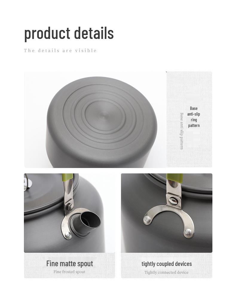 Large Capacity Portable Camping Kettle and Teapot for Outdoors