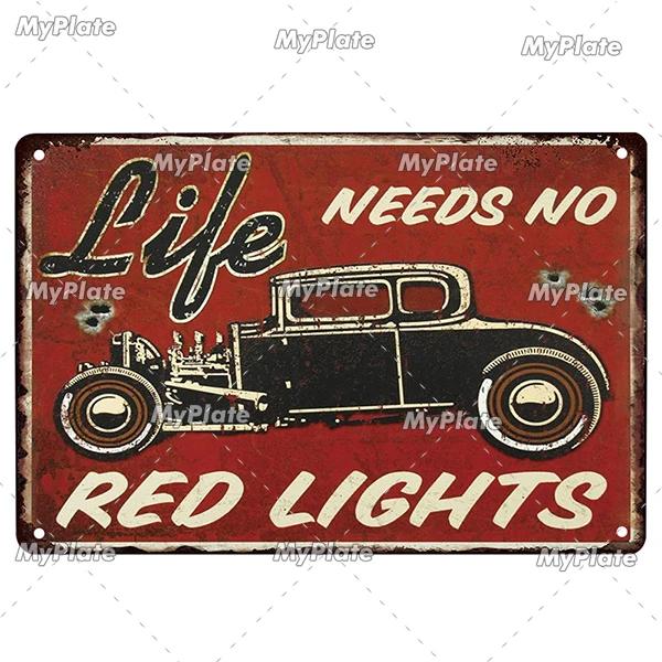 Hot Rod Garage Vintage Metal Sign Tin Sign Vintage  Decoration Plaque Home Wall Decor Bar Sign Home Decor Poster Drop Shipping