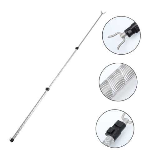 BESPORTBLE Telescopic Stainless Steel Clothes Drying Pole, 2m, Adjustable Length, Lightweight Design for Reaching High Places, Ideal for Drying Laundr