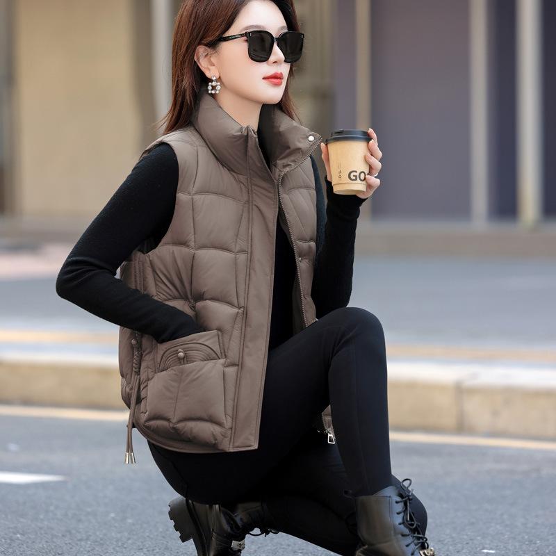 

Новая женская легкая куртка без рукавов с капюшоном однотонная утолщенная теплая спортивная повседневная свободная хлопковая куртка XXL светло-коричневого