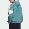 Adidas Originals Color-Block Logo Hooded Jacket Men Outerwear Green HS1992