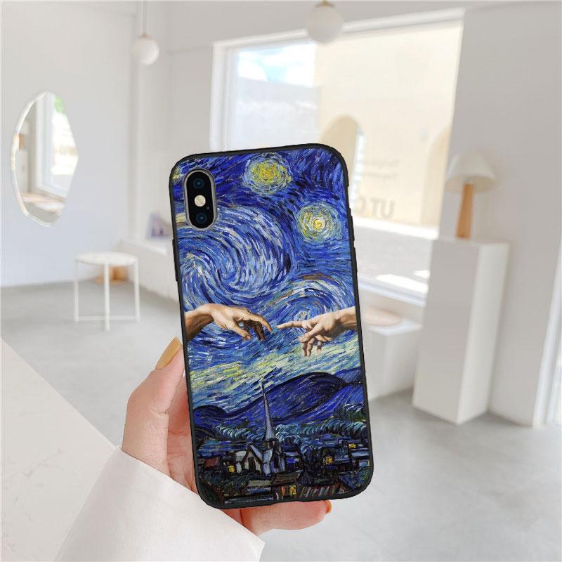 Starry Night Van Gogh Painting Phone Case for OPPO A40 A60 A80 A15 A16 A16K A12 A17 A17K A54 A54S A53 A53S A55 A56 A57 A98 F23