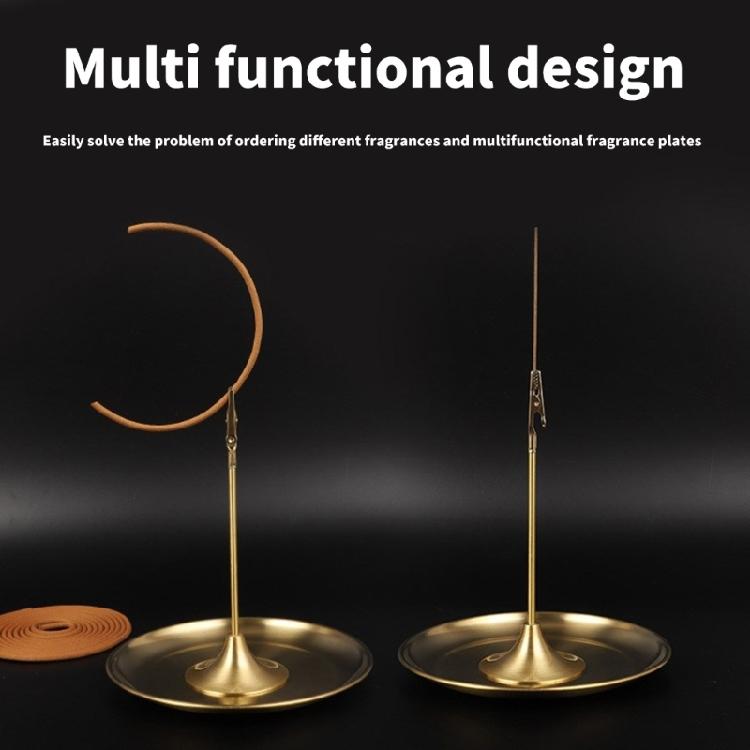 Multifunctional Incenses Stand Base Clip Buddhas Metal Incenses Stick Holders Clip with Ashes Catchers Tray Set