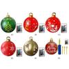 Riesiger leuchtender aufblasbarer Weihnachtsball mit Lichtern Wasserdichter PVC Leuchtender Weihnachtsball Haus Garten Party Requisiten Festliche Artikel