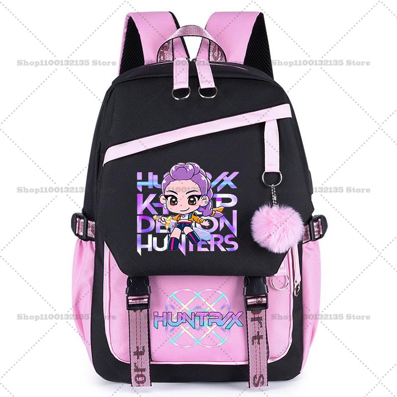 Kpop Dämonenjäger Rucksack für Junge Mädchen Schülerin Teenager Schultaschen Damen Herren Rucksack Kawaii Reise Rucksack Mochila Hohe Qualität Geschenk