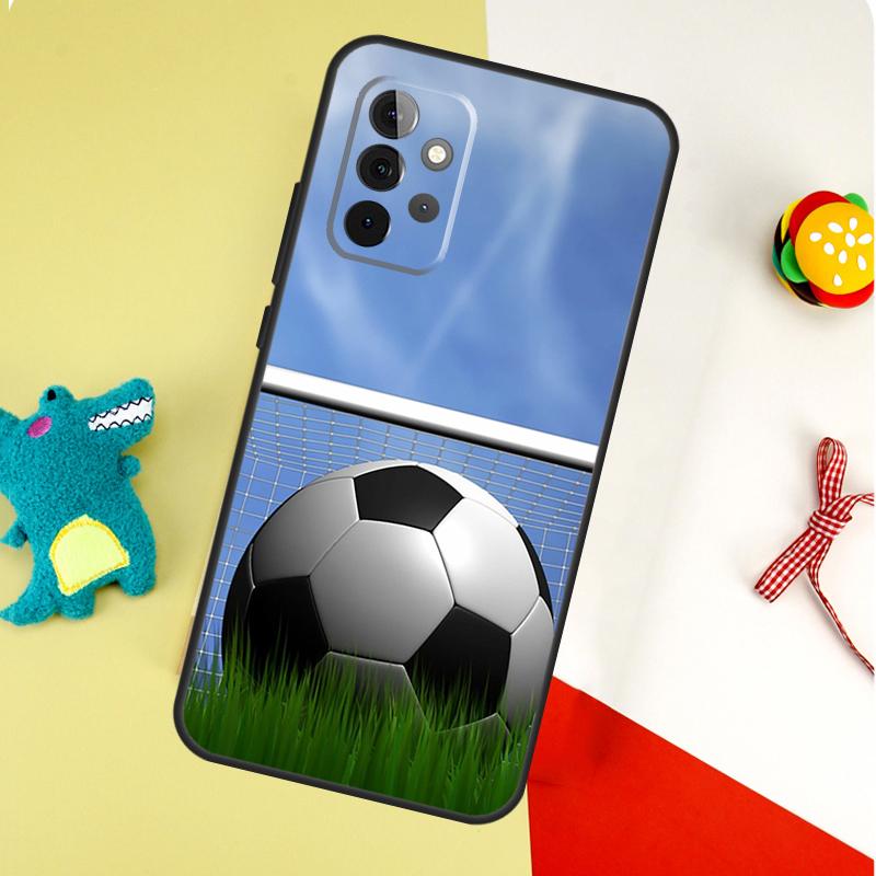 Football Soccer Ball For Samsung Galaxy A55 A35 A15 A54 A34 A14 A53 A33 A13 A05 A06 A16 A22 A32 A52 Phone Case