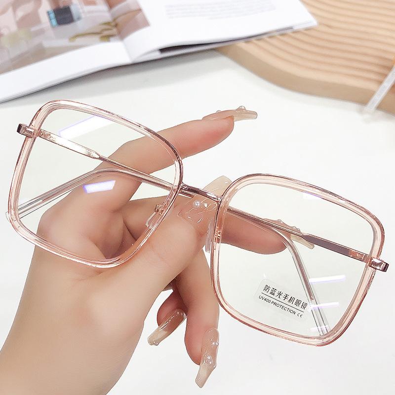 Fashion Metal Anti-Blue Light Square Frame Glasses for Women And Men Computer Game Goggles Blue Ray Blocking Eyewear