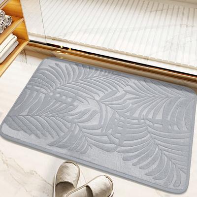 Leaf Embossing Bathroom Bath Mat Non-slip Carpets In Wash Basin Bathtub Side Floor Rug Shower Room Doormat Memory Foam 3D Pad AVE