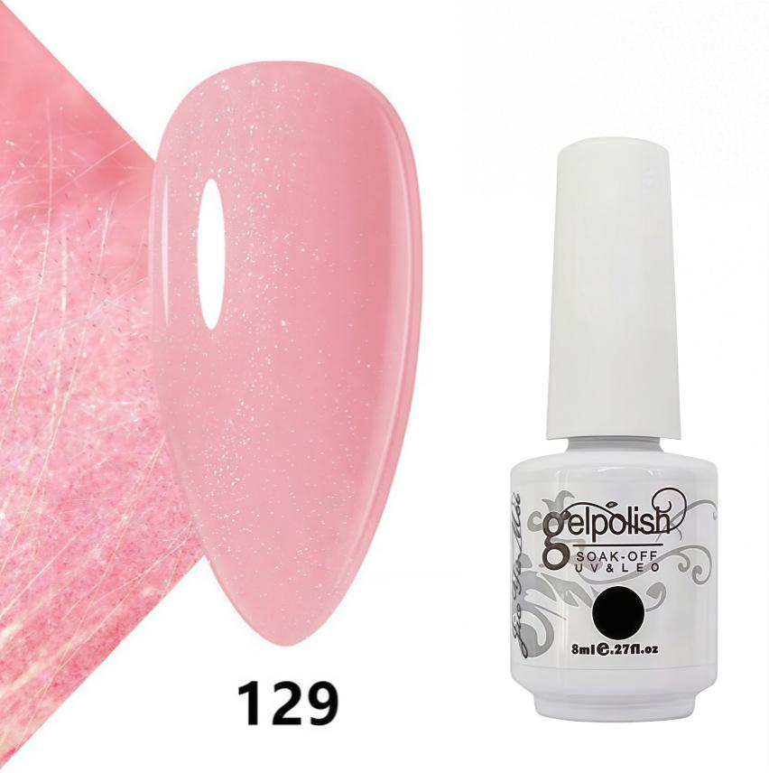 Amber Gel Polish Set: Gel Polish Manicure Kit with Whitening, Base Coat, and Sealer.