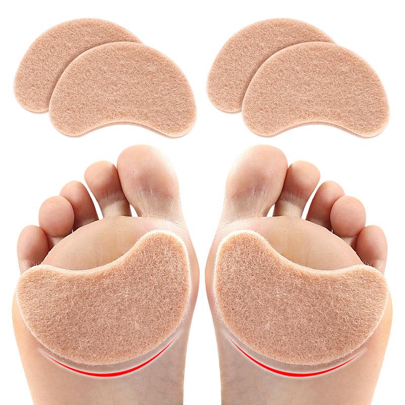 Felt Forefoot Pad, High Heels, Soft and Anti-wear, Anti-loss Heel Sticker, Self-adhesive Shock Absorption, Code Adjustment, Half Size Heel Pad