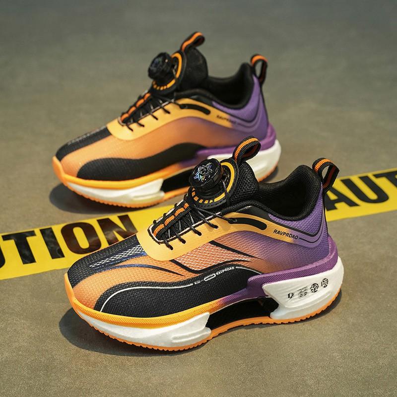 Kids Running Shoes Boys Girls Lightweight Breathable Sneakers With Anti-Slip Sole Shock Absorption