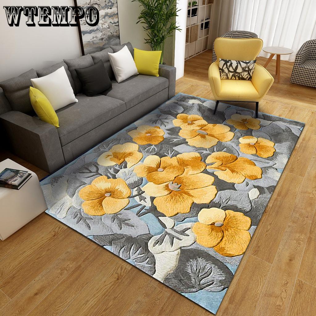 Nordic Floral Carpets Plant Abstract Floral Home Carpet Hotel Living Rooms Bedrooms Bedside Carpets
