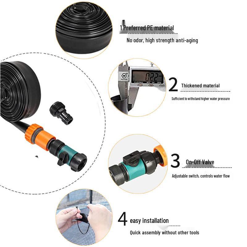 12m Children's Trampoline Cooling Micro-spray Sprinkler Set