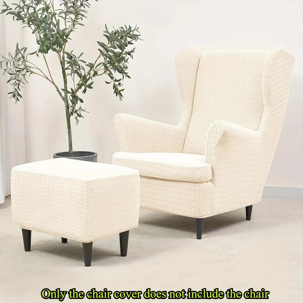Solid Color Sloping King Back Chair Cover Comfortable Breathable Elastic Armchair Cover with Cushion Cover Furniture Protector