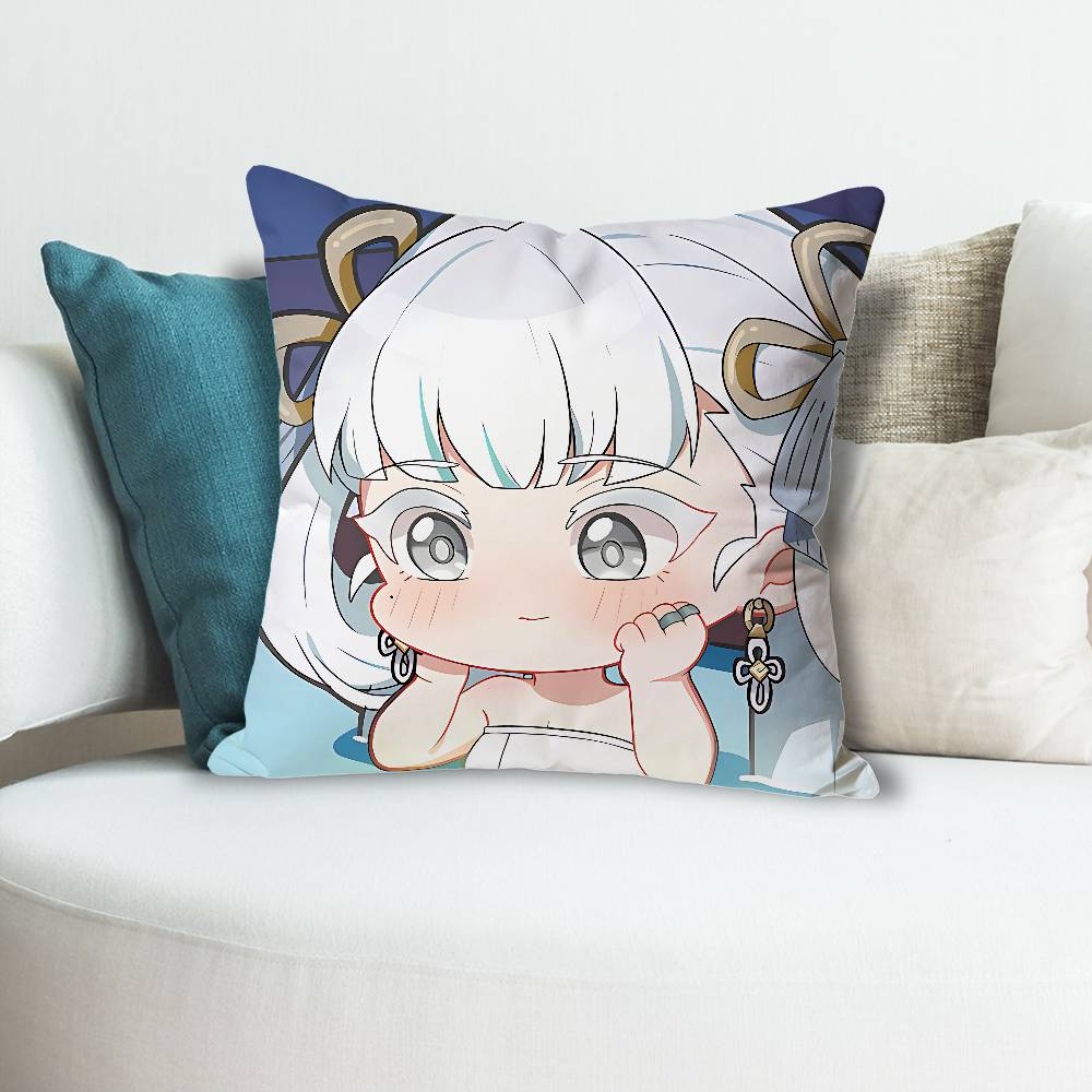 JJinhsi WWuthering Waves Anime Celebrity Merchandise AllMatch Printed Pillow Case Sofa Car Office Room Decoration Protector