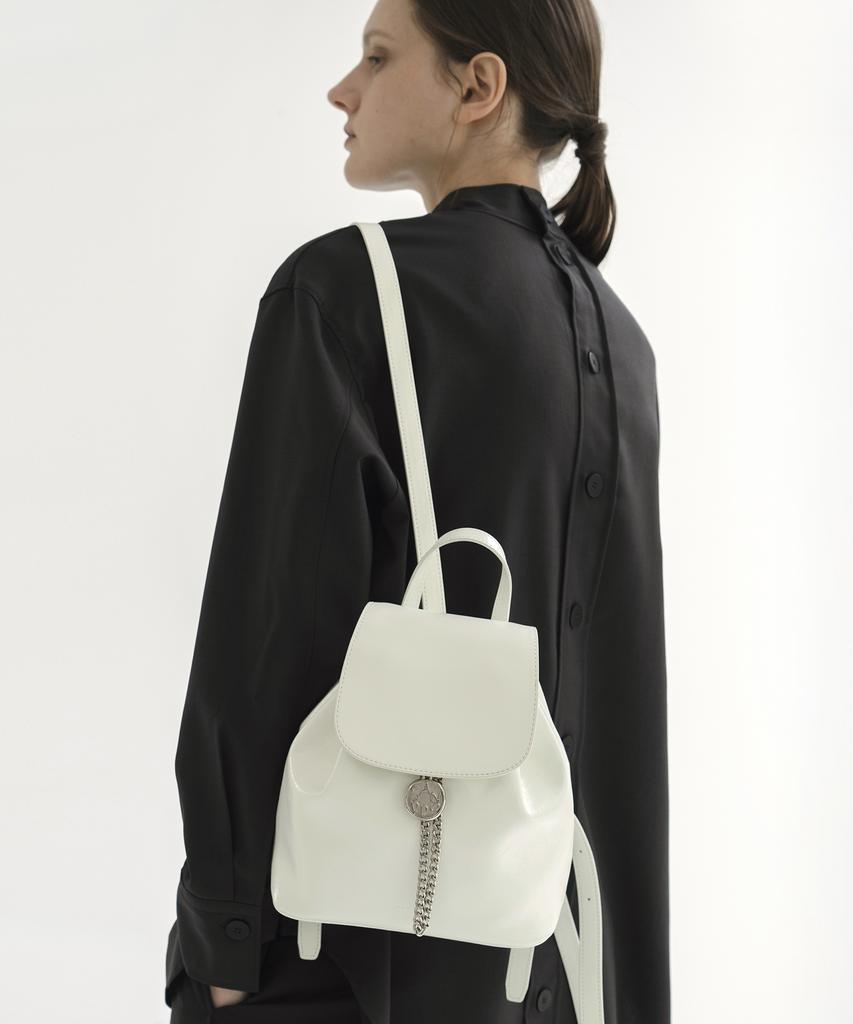 Anodds Tiwi Chain Drawstring Leather Backpack