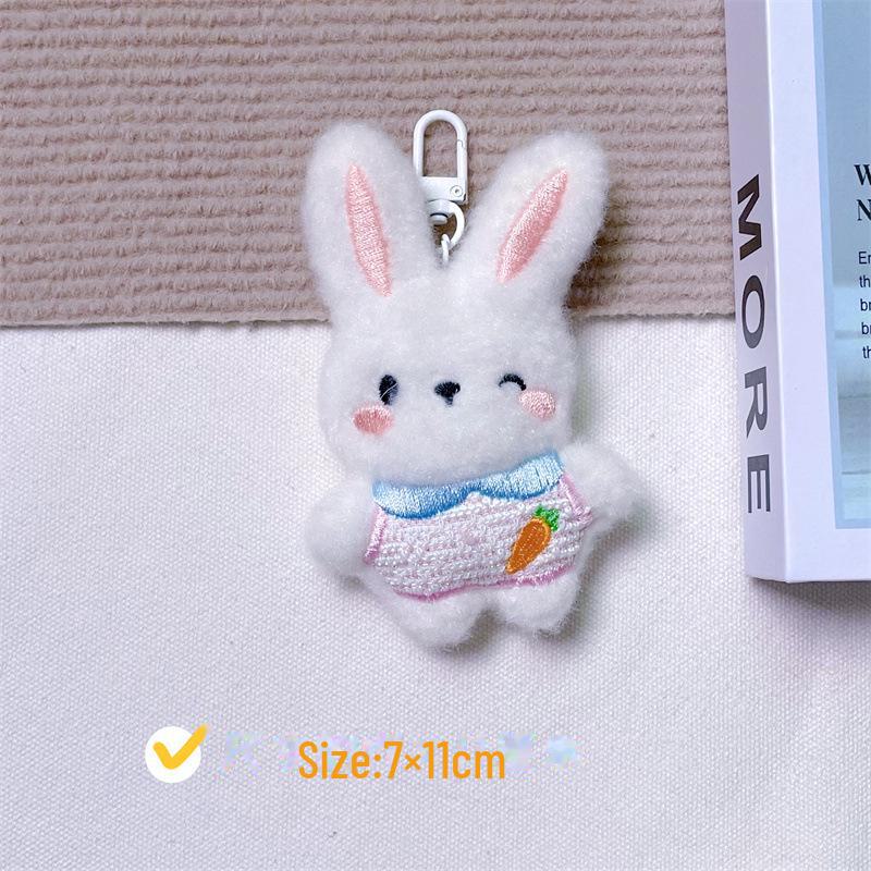 Entzückende Kaninchen-Plüschpuppe: Weich, Niedlich, Ganzkörper-Hasenmädchen Herz-Tasche Brosche Accessoire.