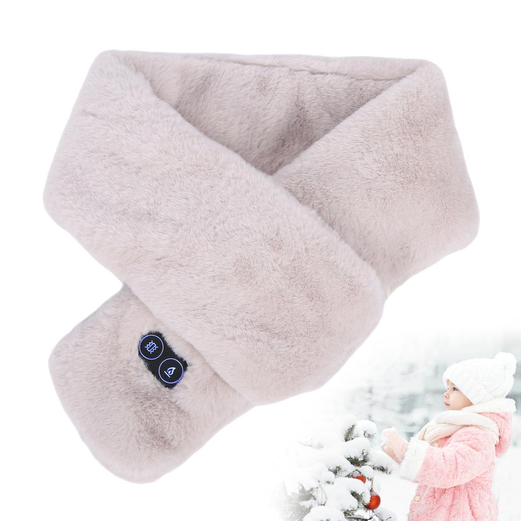 Elektrisch beheizter Schal USB Smart Halstuch Warm 3 Stufen Nackenwärmer Wickelschal für Männer Frauen Khaki