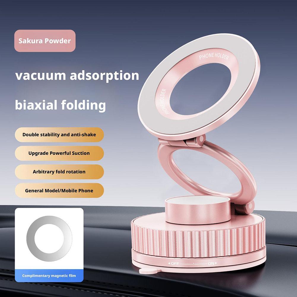 Suporte Universal de Adsorção Magnética Suporte de Telefone para Carro Suporte Magnético Ventosa a Vácuo Dobrável Giratório Suporte de Navegação