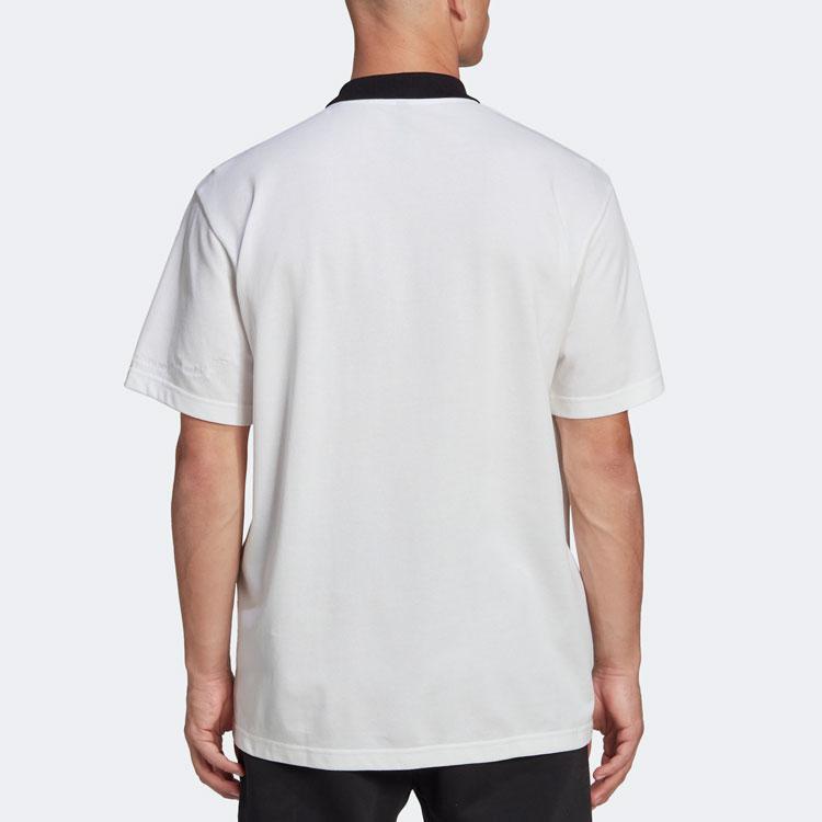 adidas Polo Shirts Men's White Polo Collar Moderate Straight Fit HY5516