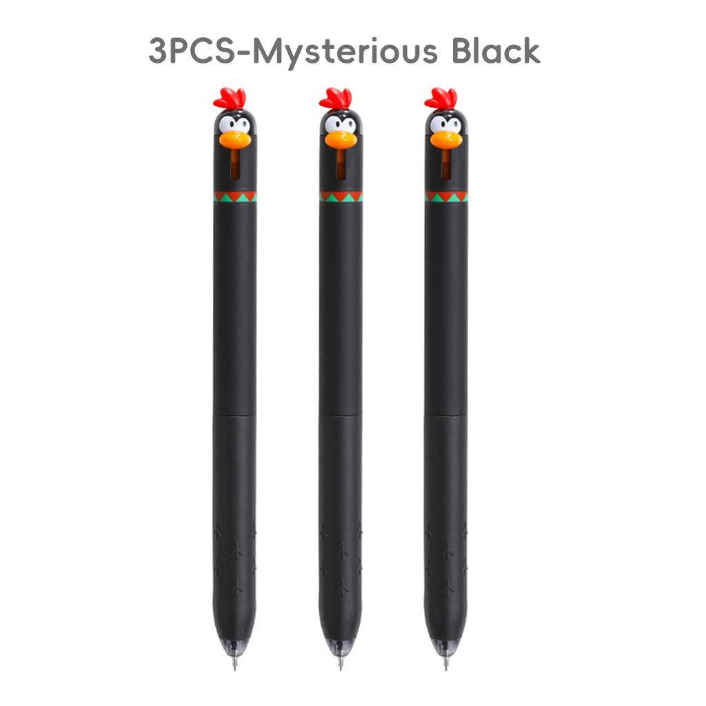 Cute Chicken Click Pen Stress Relief Fidget Toy Exam Must Have 0.5mm Fast-Drying Ink Gel Pen for School Office Back To School
