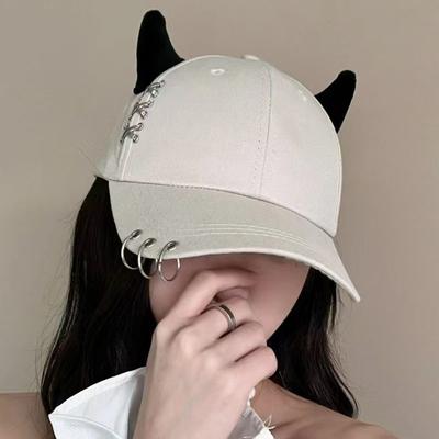 Hat Women's Trendy Baseball Hat Duck Tongue Hat Women's Spring/Summer Personalized Baseball Hat Student Versatile Male and Fema