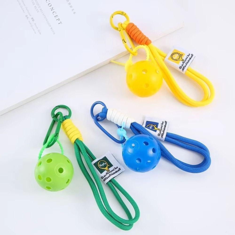 Decorative Pickleball Keyring Bag Charm Sports Keychain Portable Pickball Pendant Car Keychain