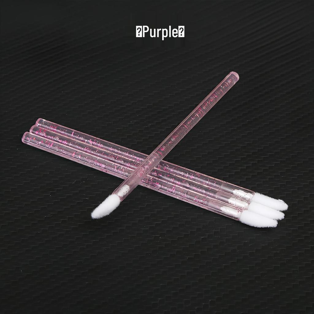 Crystal Disposable Lip Brush: Slanted Mini Lip Gloss & Lipstick Applicator