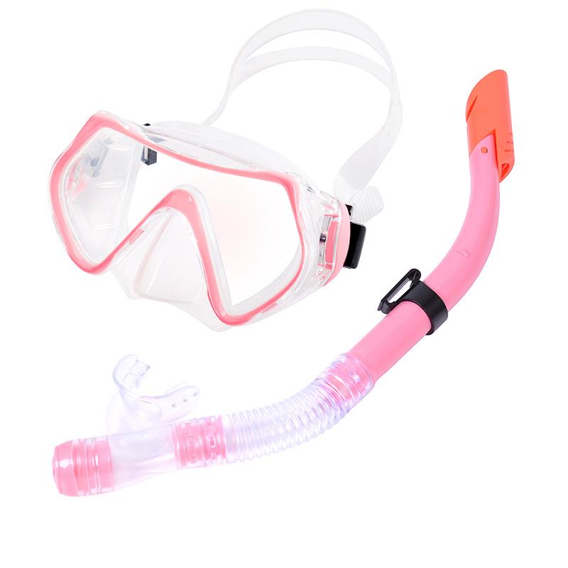 Large vision mask, tempered glass diving goggles set.