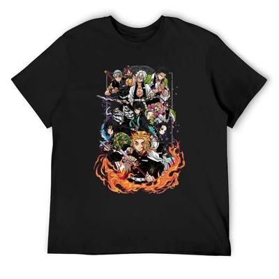 Hashira Demon Slayer T-Shirt Summer Clothes Oversized Graphic Tee Personalized T-shirt Slim Fit T Shirts for Men