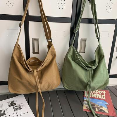 Frauen Tasche Shopper Einfache Mode Zipper Hobo Handtaschen Leinwand Solide Umhängetasche Große Kapazität Tote Schulter Taschen Für Frauen Männer