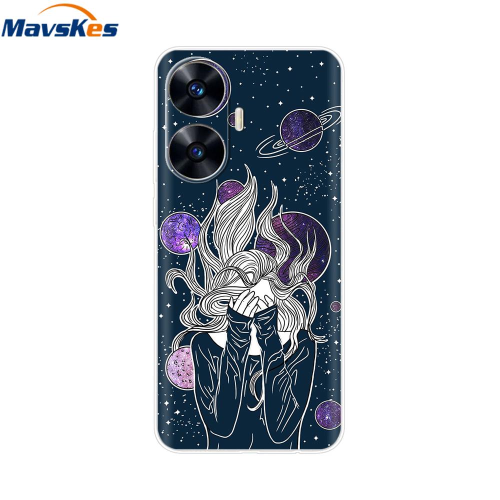 For Realme C55 4G Case C 55 Transparent TPU Soft Silicone Cover For OPPO Realme C55 RealmeC55 6.72 Inch Back Cases Phone Bumper