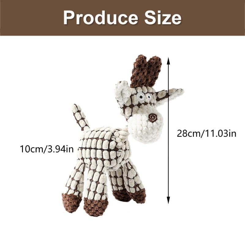 Chew Resistant Plush Donkey Toy For All Breeds With Fun Designs Squeaky Toy Chewing and Teething Plush Toy for Dog