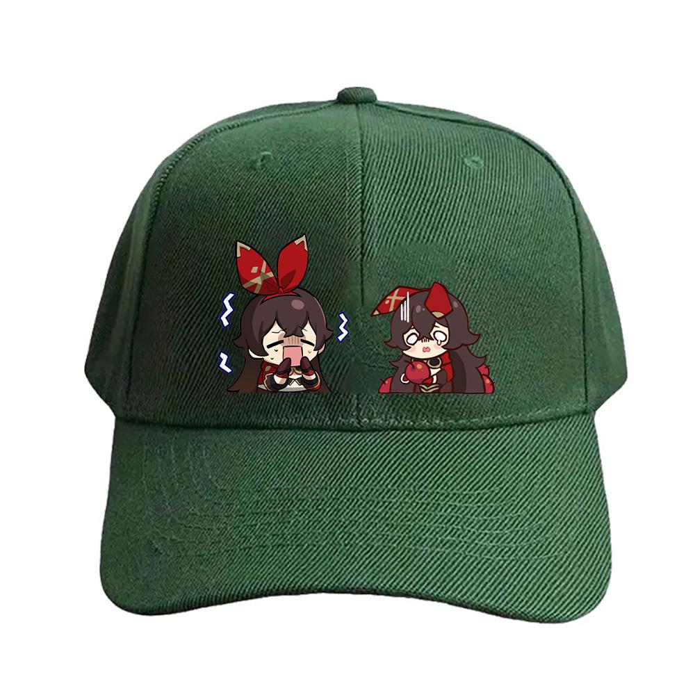 Chibi Genshin Impact Amber Cap Summer Woman Man Adult Casual Fashion Casual Adjustable Fishing Hat Sun Hat