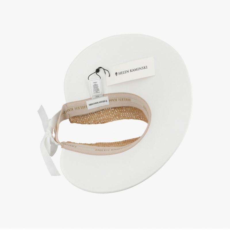 Helen Kaminski Rosalie Natural Off White Sun Cap Hat50610