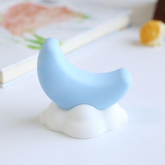 Moon Star Night Light for Kids, Silicone Soft Glow LED Lamp for Bedroom, Cute Cloud Moon Decor for Nursery