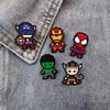 Pixel Avengers Brooch: Creative Spider-Man & Iron Man Superhero Badge