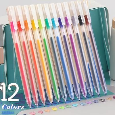12 Colors Gel Pens Set – Smooth Writing, Vibrant Colors for Student Study, Diaries, Crafts, Back To School