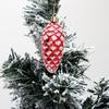 5Pcs/Box Christmas Hanging Pinecone Glitter Reusable Unbreakable Xmas Tree Decoration Plastic Pine Cone Ornament Party Supplies