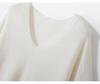 Pure Cashmere Women's Seamless V-Neck Short Sleeve Knit Top