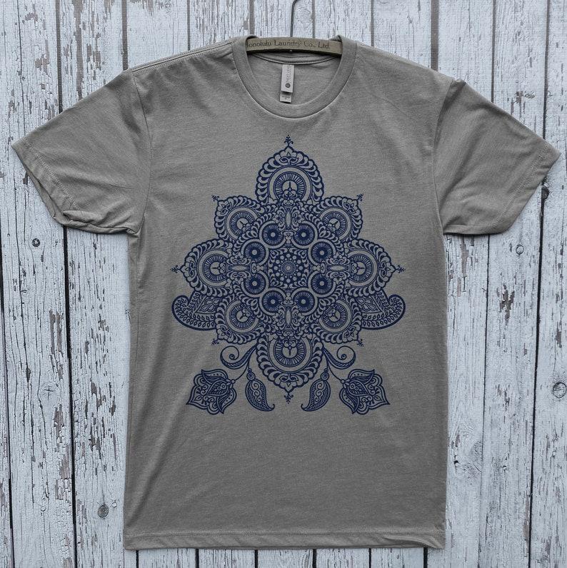 Unisex Mandala Shirt REVEALS Sacred Geometry Fractal Tattoo Style Psychedelic DMT Inspired T-shirt Street Wear Tops