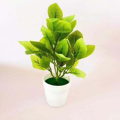 Potted Plant Lifelike Artificial Bonsai Desktop Decor Fake Green Plant for Home Display