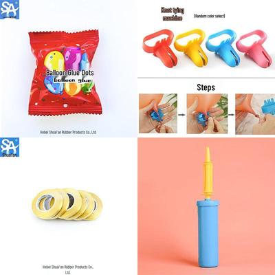 Cross-Border Wedding Balloon Inflator with Chain, Glue Dots, and Ribbon Accessories