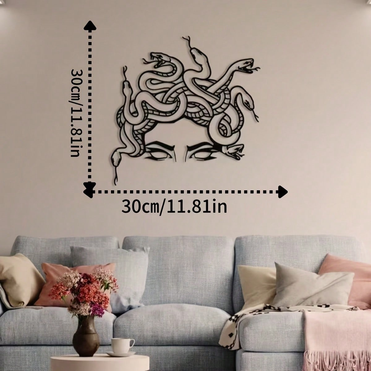 

Medusa Wall Art Sculpture Greek Mythology Decor Minimalist Birthday Gift Home Decor Wall Hanging різнокольоровий