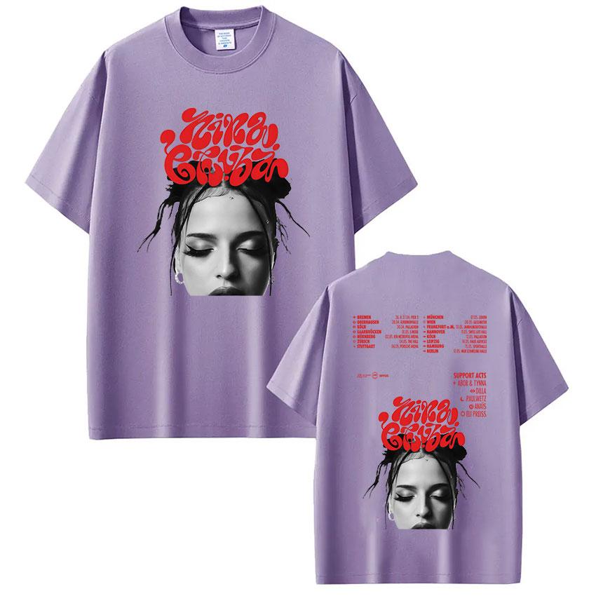 Rapper Nina Chuba Arena Tour 2025 Album Graphic T Shirt Men Women Fashion Harajuku TShirts Vintage High Quality Cotton T Shirts