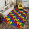 Colorful Puzzle Pattern Carpet suitable as a non-slip mat for the living room or bedroom sofa