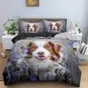 Animal Pet Duvet Cover Set Cute Dog Hugging Donut Bedding Set  For Kids 3D Dog Comforter Cover Soft Polyester Quilt Cover