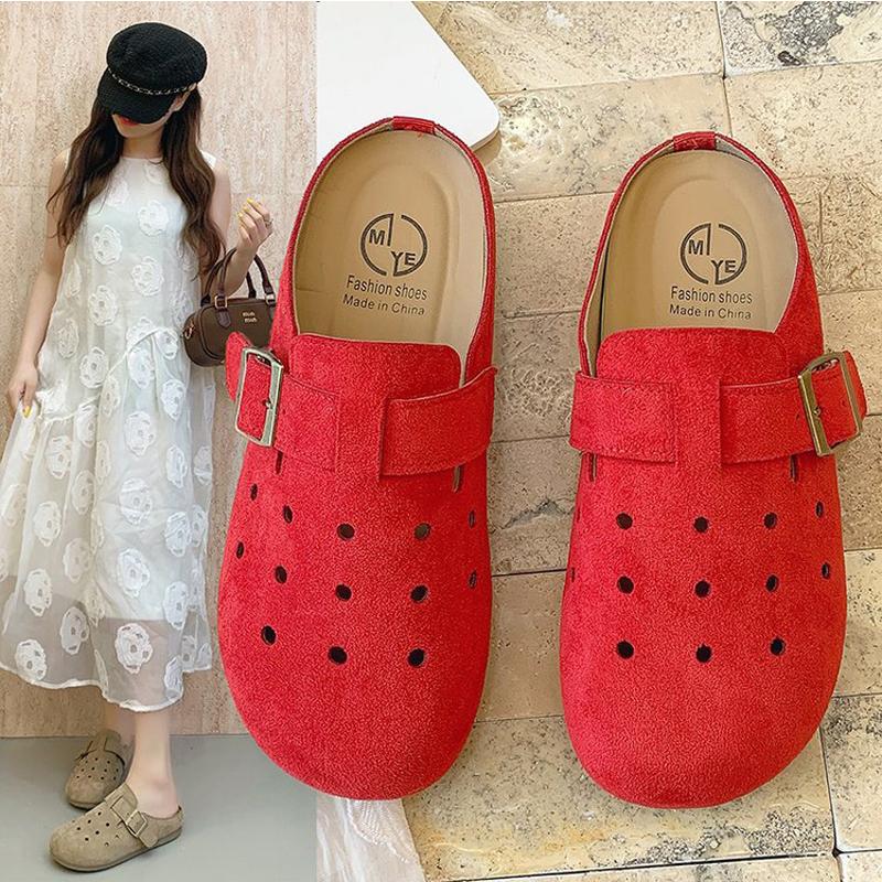 Fashion Shevalues 2025 Summer Women's Clogs Slippers With Adjustable Buckle Casual Outdoor Slides Soft Sole Comfortable Women's Sandals