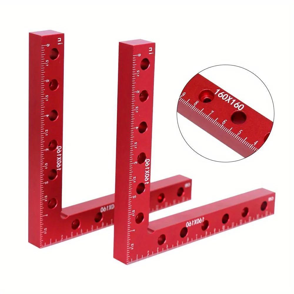 90 Degree Positioning Squares Right Angle Clamps, 160mm Aluminum Fixing Clip Carpenter Corner Clamping Square Tool for Frame Box